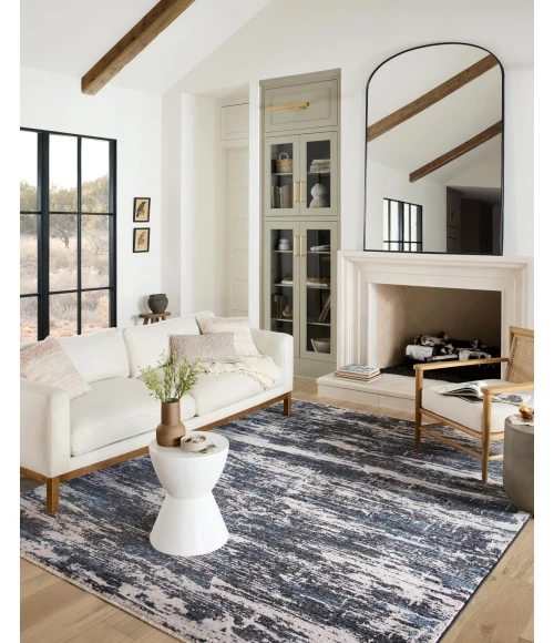 Loloi II Vance VAN-04 Charcoal / Dove 2'-7" x 12'-0" Area Rug