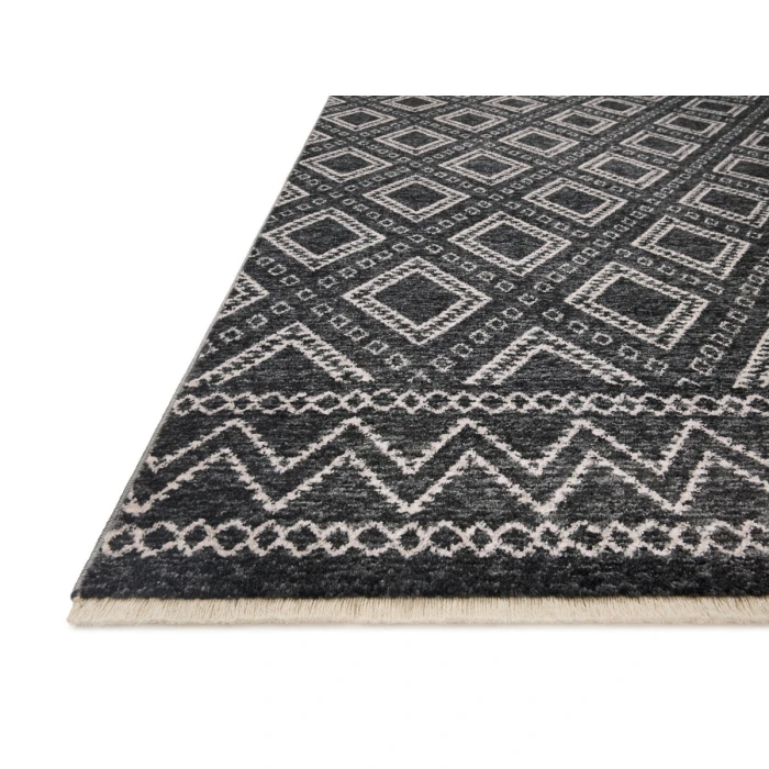 Loloi II Vance VAN-05 Charcoal / Dove 18" x 18" Sample Area Rug