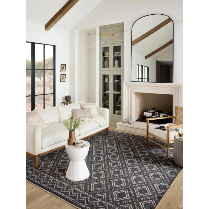 Loloi II Vance VAN-05 Charcoal / Dove 18" x 18" Sample Area Rug