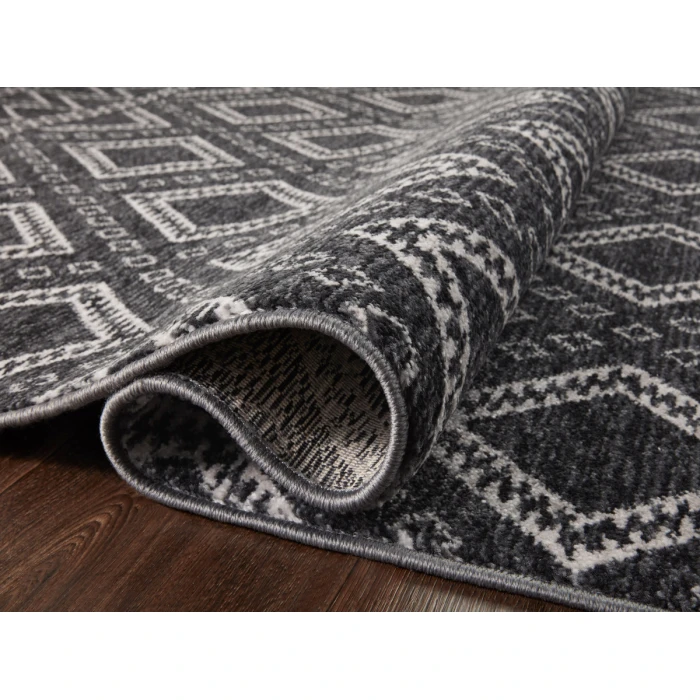 Loloi II Vance VAN-05 Charcoal / Dove 18" x 18" Sample Area Rug
