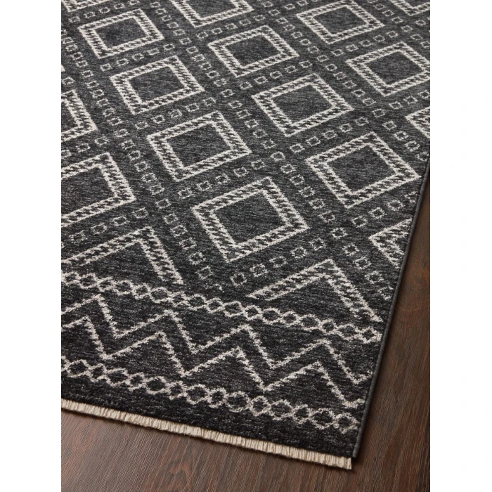 Loloi II Vance VAN-05 Charcoal / Dove 18" x 18" Sample Area Rug