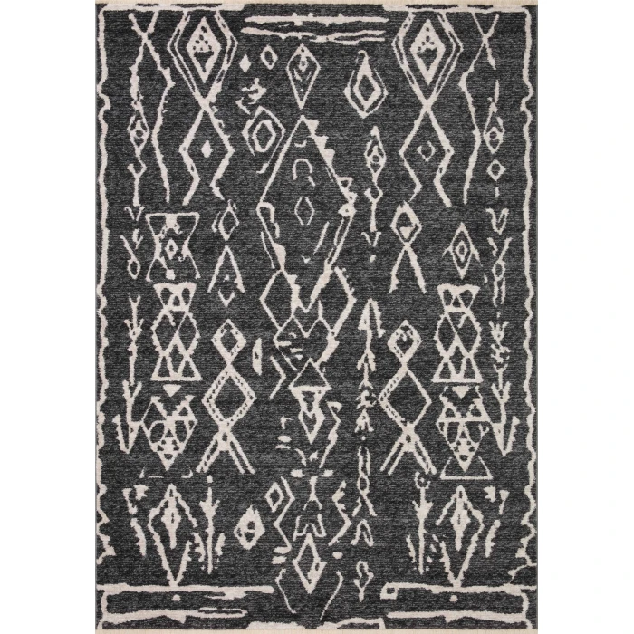 Loloi II Vance VAN-07 Charcoal / Dove 18" x 18" Sample Area Rug