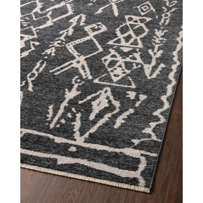 Loloi II Vance VAN-07 Charcoal / Dove 18" x 18" Sample Area Rug