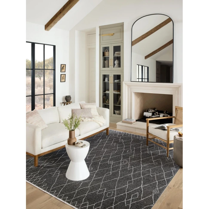 Loloi II Vance VAN-11 Charcoal / Dove 18" x 18" Sample Area Rug
