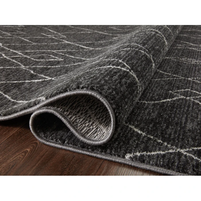 Loloi II Vance VAN-11 Charcoal / Dove 18" x 18" Sample Area Rug