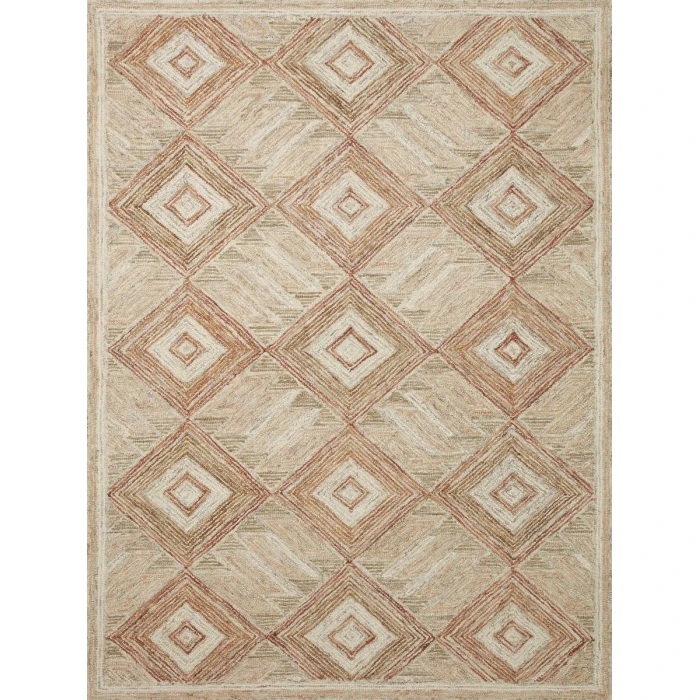 Loloi Varena Sand / clay VAR-01 18 in. X 18 in. Sample Rug