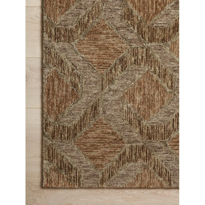 Loloi Varena Rust / Bark VAR-03 18 in. X 18 in. Sample Rug