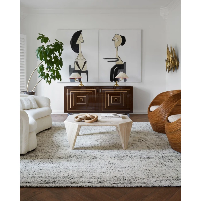 Loloi Vestige White / Black VQ-01 4ft. X 6ft. Rect. Rug