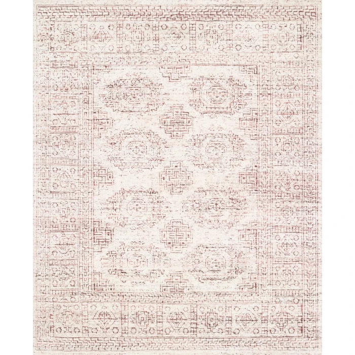 Loloi Vestige White / Berry VQ-01 4ft. X 6ft. Rect. Rug