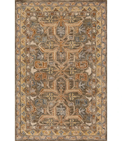 Loloi Victoria Walnut / Multi VK-01 18 in. X 18 in. Sample Rug