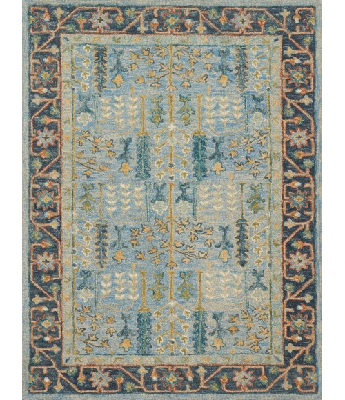 Loloi Victoria Lt Blue / Dk Blue VK-12 5 ft. X 7 ft. 6 in. Rectangle Rug