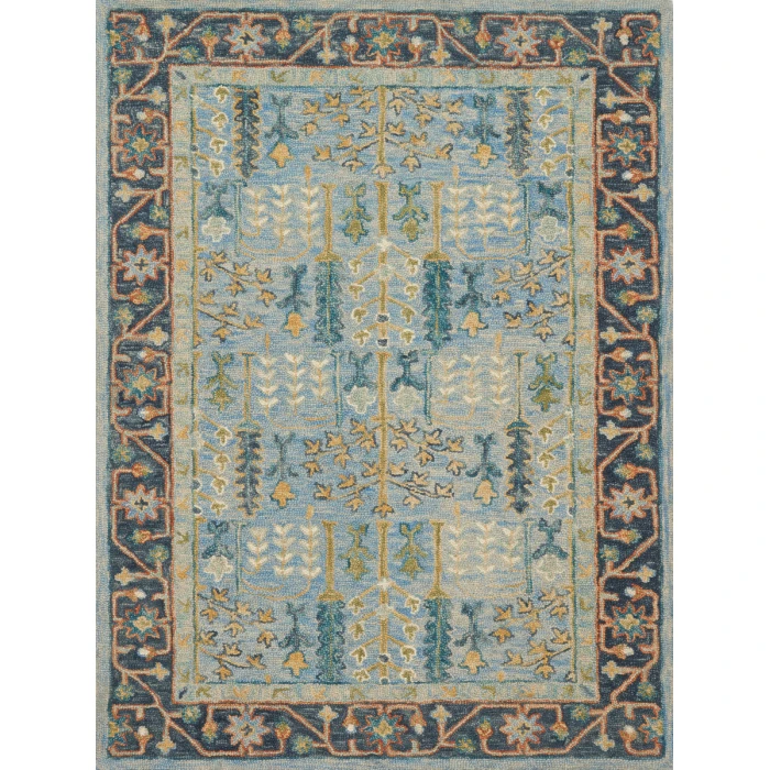 Loloi Victoria Lt Blue / Dk Blue VK-12 2 ft. 6 in. X 7 ft. 6 in. Rectangle Rug