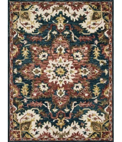 Loloi Victoria VK-13 TEAL / RASPBERRY Area Rug 2 ft. 3 in. X 3 ft. 9 in. Rectangle