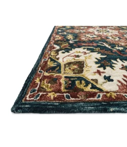 Loloi Victoria VK-13 TEAL / RASPBERRY Area Rug 2 ft. 3 in. X 3 ft. 9 in. Rectangle
