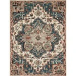 Loloi Victoria VK-16 BLUE / RED Area Rug 2 ft. 6 in. X 7 ft. 6 in. Rectangle