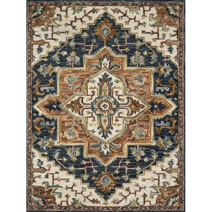Loloi Victoria Blue / Multi VK-19 2 ft. 6 in. X 7 ft. 6 in. Rectangle Rug