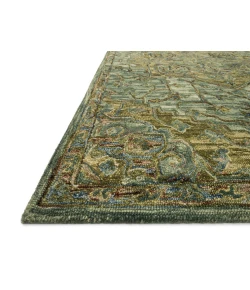 Loloi Victoria VK-20 GREEN / TOBACCO Area Rug 5 ft. 0 in. X 7 ft. 6 in. Rectangle