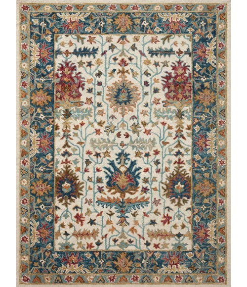 Loloi Victoria Ivory / Sky VK-23 5 ft. X 7 ft. 6 in. Rectangle Rug