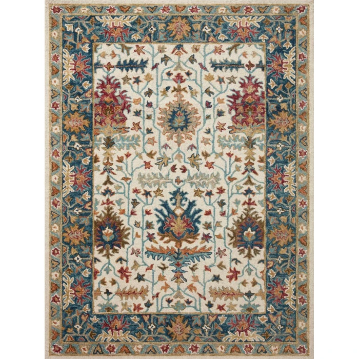 Loloi Victoria Ivory / Sky VK-23 5 ft. X 7 ft. 6 in. Rectangle Rug