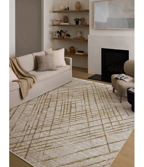 Loloi Wade Beige / Gold WAE-04 5 ft. 3 in. X 7 ft. 9 in. Rectangle Rug