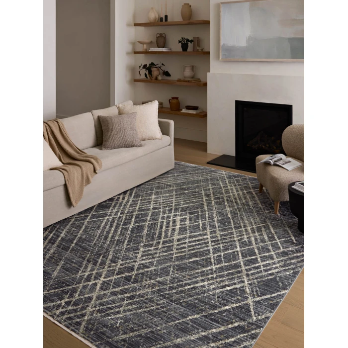 Loloi Wade Midnight / Beige WAE-04 2 ft. 6 in. X 10 ft. Rectangle Rug