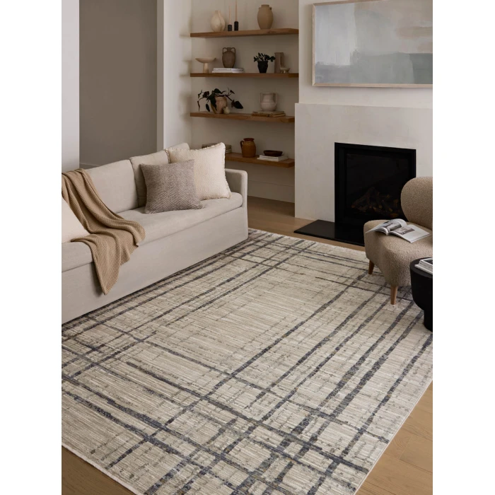 Loloi Wade Beige / Midnight WAE-05 9 ft. 3 in. X 13 ft. 1 in. Rectangle Rug