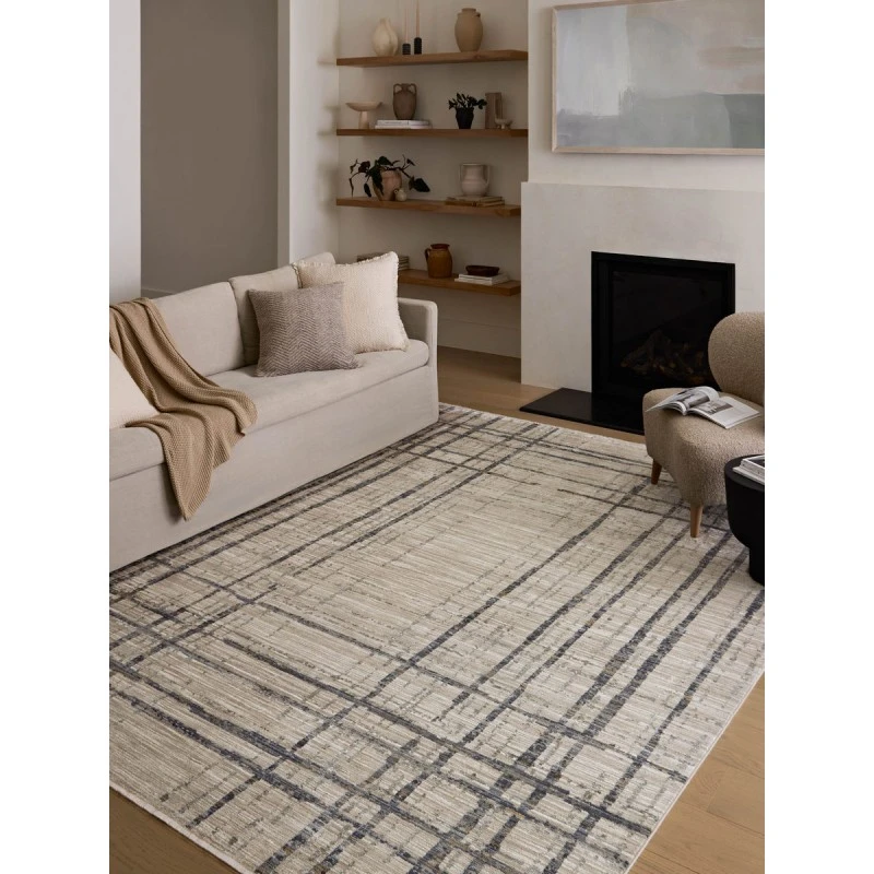 Loloi Wade Beige / Midnight WAE-05 7 ft. 10 in. X 10 ft. Rectangle Rug