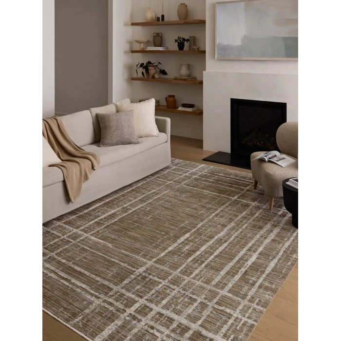 Loloi Wade Brown / Stone WAE-05 2 ft. 6 in. X 10 ft. Rectangle Rug