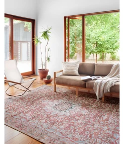 Loloi Wynter WYN-05 Tomato / Teal Area Rug 2 ft. 6 in. X 12 ft. 0 in. Rectangle