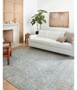 Loloi Wynter WYN-10 OCEAN / SILVER Area Rug 2 ft. 6 in. X 12 ft. 0 in. Rectangle