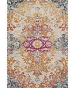 Loloi Zehla ZL-02 IVORY / FIESTA Area Rug 18 in. X 18 in. Sample