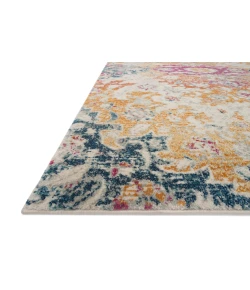 Loloi Zehla ZL-02 IVORY / FIESTA Area Rug 18 in. X 18 in. Sample