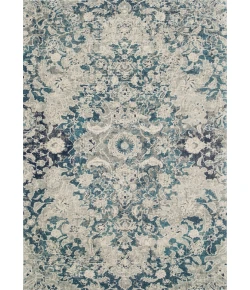 Loloi Zehla ZL-02 OCEAN / SILVER Area Rug 18 in. X 18 in. Sample