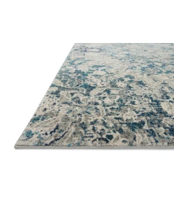Loloi Zehla ZL-02 OCEAN / SILVER Area Rug 18 in. X 18 in. Sample