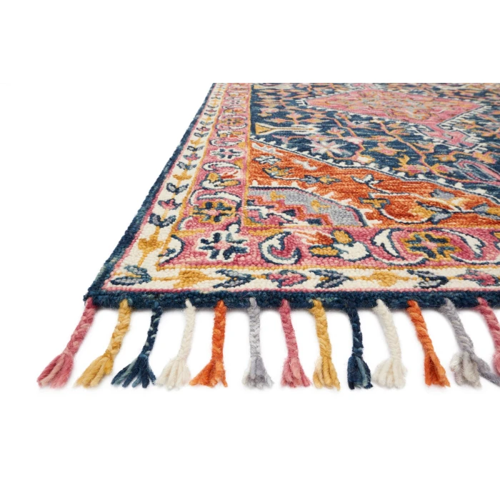 Loloi Zharah Navy / Multi ZR-01 18 in. X 18 in. Sample Rug