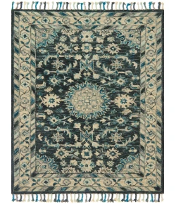Loloi Zharah ZR-02 TEAL / GREY Area Rug 18 in. X 18 in. Sample