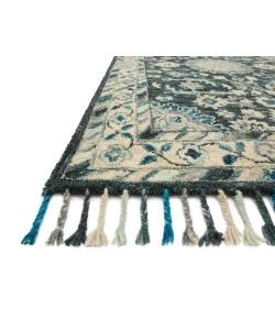 Loloi Zharah ZR-02 TEAL / GREY Area Rug 18 in. X 18 in. Sample