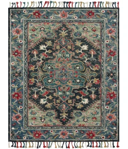 Loloi Zharah ZR-05 NAVY / BLUE Area Rug 18 in. X 18 in. Sample