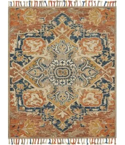 Loloi Zharah Rust / Blue ZR-10 3 ft. 6 in. X 5 ft. 6 in. Rectangle Rug