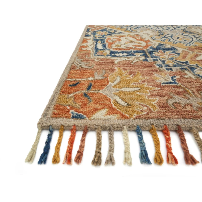 Loloi Zharah Rust / Blue ZR-10 18 in. X 18 in. Sample Rug