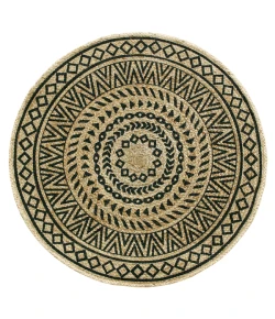 LR Home Dazzle Black 6ft. Round Rug