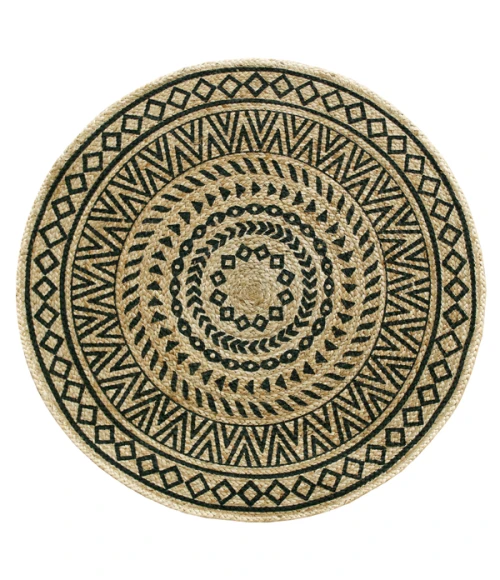 LR Home Dazzle Black 6ft. Round Rug