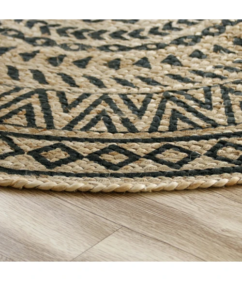 LR Home Dazzle Black 6ft. Round Rug