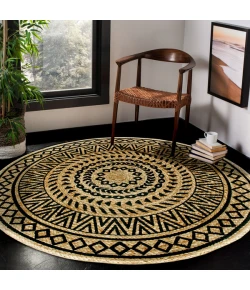 LR Home Dazzle Black 6ft. Round Rug