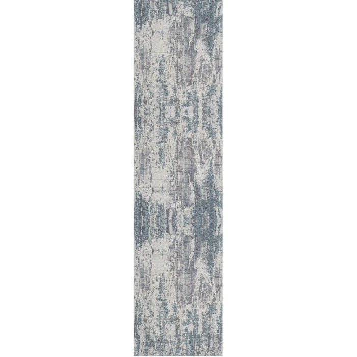 LR Home Allure Gray/Blue 82464 2 ft. 6 in. X 8 ft. Rect. Rug
