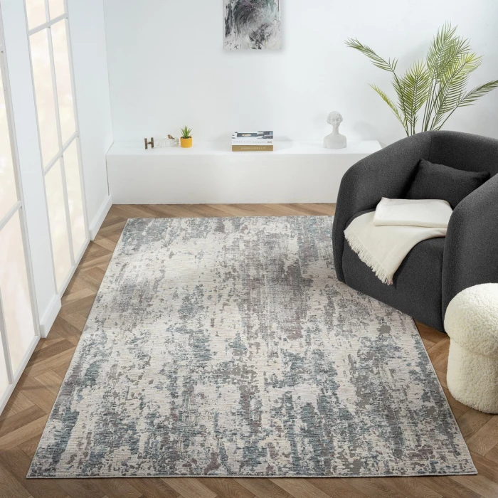 LR Home Allure Gray ALLUR 7ft.9in. x 9ft.10in. Rectangle Rug