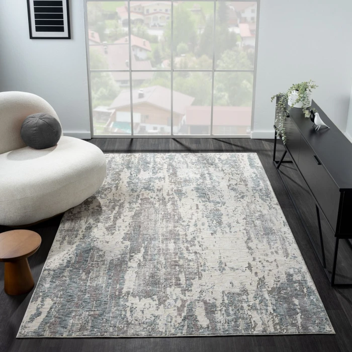 LR Home Allure Gray/Blue 82464 9 ft. X 12 ft. Rect. Rug