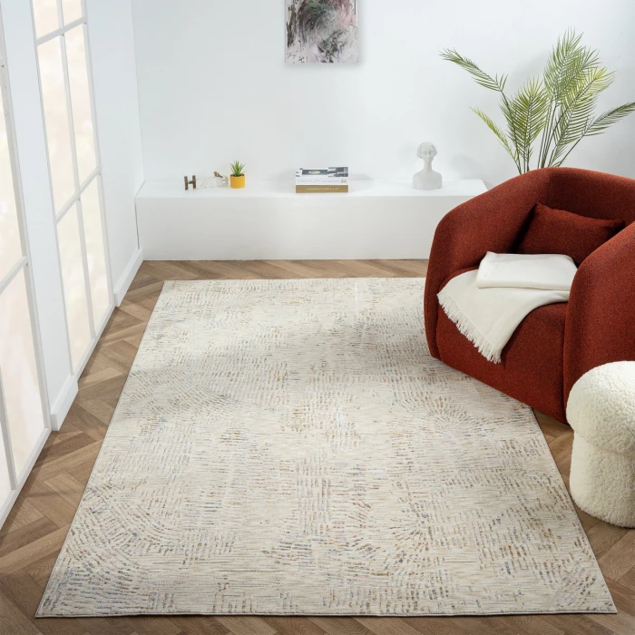 LR Home Allure Gray ALLUR 7ft.9in. x 9ft.10in. Rectangle Rug