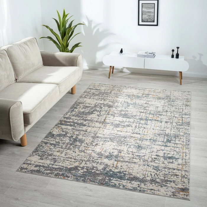 LR Home Allure Blue/Taupe 82466 7 ft. 9 in. X 9 ft. 9 in. Rect. Rug