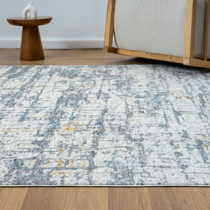 LR Home Allure Blue/Taupe 82466 7 ft. 9 in. X 9 ft. 9 in. Rect. Rug